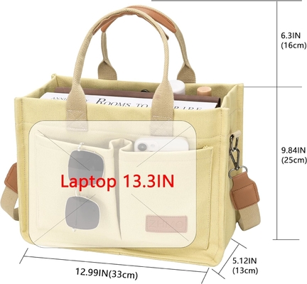 TASCINA GRANDE per donne con tasche,Laptop BORSA per tutto il corpo TUTTO TUTTO TUTTO IL GIORNALE BORSA PER LAVORO GYM spiaggia