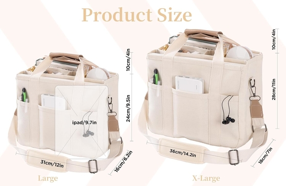 Borsa di tela con tasche multiple Borsa di crossbody per donne Borsa di moda per spalle Tutto Borsa di tutto con Compart