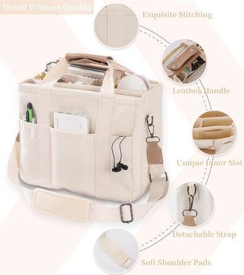 Borsa di tela con tasche multiple Borsa di crossbody per donne Borsa di moda per spalle Tutto Borsa di tutto con Compart