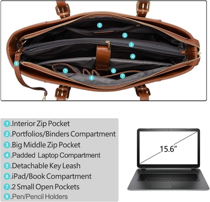Lovevook BORSA PER DONNE, BORSA PER COMPUTATORE DI PELLE STRutturata, BORSA PER LAVORO PROFESSIONALE, SCELTA DELL'INSTITUTE/DELL'AVVOCATO,