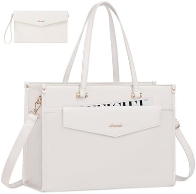 Lovevook Borsa portatile per donne, Borsa portatile da 15,6 pollici Borsa da 2 in 1 Borsa da lavoro professionale Portafogli da lavoro con frizione