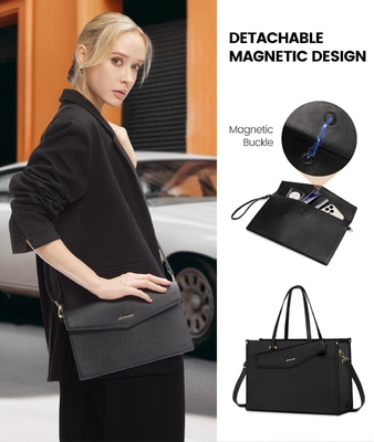 Lovevook Borsa portatile per donne, Borsa portatile da 15,6 pollici Borsa da 2 in 1 Borsa da lavoro professionale Portafogli da lavoro con frizione