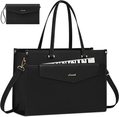 Lovevook Borsa portatile per donne, Borsa portatile da 15,6 pollici Borsa da 2 in 1 Borsa da lavoro professionale Portafogli da lavoro con frizione