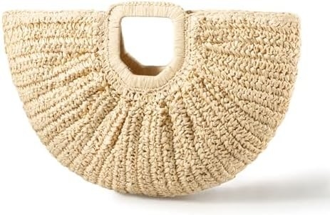 YYW BORSA TOTE fatta a mano per donne, tessuta a mano BORSA HOBO GRANDE PER DONNE Manico rotondo anello TOTO ESTERNO BORSA PISCALE PISCALE
