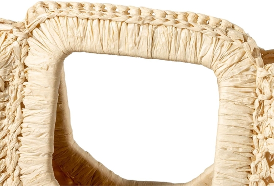 YYW BORSA TOTE fatta a mano per donne, tessuta a mano BORSA HOBO GRANDE PER DONNE Manico rotondo anello TOTO ESTERNO BORSA PISCALE PISCALE