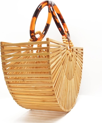 Miuco Donna Borse di Bambù Borse fatte a mano Borse Tote Bag
