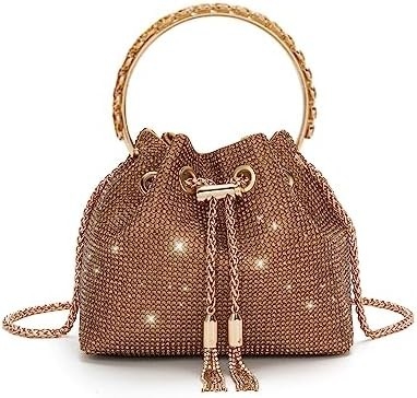 Bling Crystal Rhinestone Purse per donne Sparkly Clutch Handbag Crossbody Bag per il ballo di nozze serale