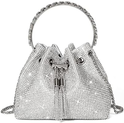 Bling Crystal Rhinestone Purse per donne Sparkly Clutch Handbag Crossbody Bag per il ballo di nozze serale