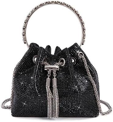 Bling Crystal Rhinestone Purse per donne Sparkly Clutch Handbag Crossbody Bag per il ballo di nozze serale