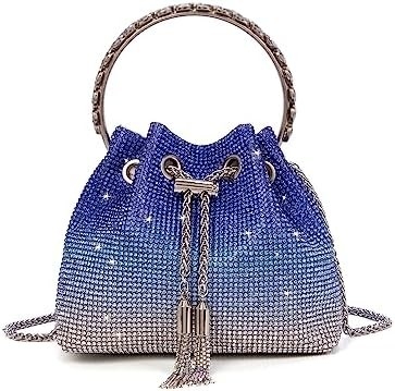 Bling Crystal Rhinestone Purse per donne Sparkly Clutch Handbag Crossbody Bag per il ballo di nozze serale
