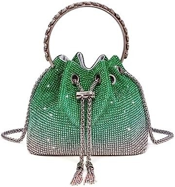 Bling Crystal Rhinestone Purse per donne Sparkly Clutch Handbag Crossbody Bag per il ballo di nozze serale