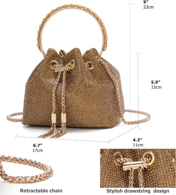 Bling Crystal Rhinestone Purse per donne Sparkly Clutch Handbag Crossbody Bag per il ballo di nozze serale