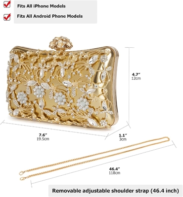 Borsa da sera Borsa da coppia Borse per donne Borsa di strass Borsa di festa spumante Borsa da spalla Borsa da matrimonio con catena