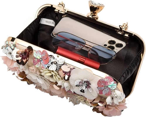 Lettuce FLOR Clutch BORSA VESTERNA BORSA PER DONNE FESTA FORMALE BORSA DI MANO CATENA Cintura BORSA