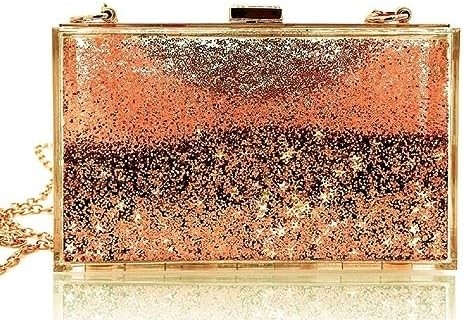 JeVenis Magical Sequins trasparenti Borsa di coppia Borsa da sera per la festa Sposa del ballo