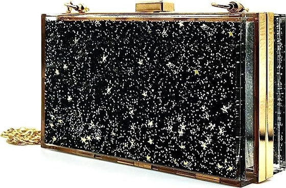 JeVenis Magical Sequins trasparenti Borsa di coppia Borsa da sera per la festa Sposa del ballo