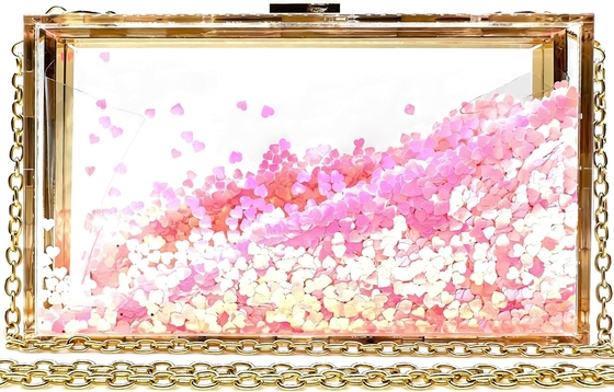JeVenis Magical Sequins trasparenti Borsa di coppia Borsa da sera per la festa Sposa del ballo