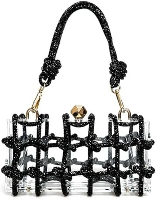 Borsa Acrilica Chiara Strass Borsa Acrilica Cristallo Borse da Serata Per Donne Borsa Glitter Per Festa di Nozze