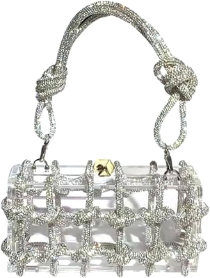 Borsa Acrilica Chiara Strass Borsa Acrilica Cristallo Borse da Serata Per Donne Borsa Glitter Per Festa di Nozze