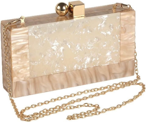 Donna Acrilico Sacchetto di Clutch di Serata Glitter Borsa di Marmo Borsa da mano per matrimonio Cocktail Party Ballo