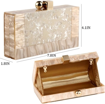 Donna Acrilico Sacchetto di Clutch di Serata Glitter Borsa di Marmo Borsa da mano per matrimonio Cocktail Party Ballo