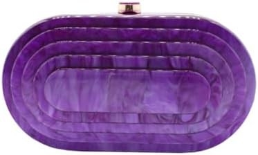 Borsa da sera in acrilico per donne con forma di conchiglia Borsa spalla crossbody borsa glitter borsa da mano in marmo