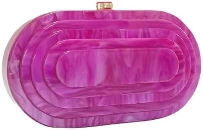 Borsa da sera in acrilico per donne con forma di conchiglia Borsa spalla crossbody borsa glitter borsa da mano in marmo