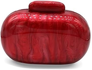 Borsa da sera in acrilico per donne con forma di conchiglia Borsa spalla crossbody borsa glitter borsa da mano in marmo