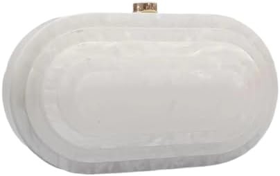 Borsa da sera in acrilico per donne con forma di conchiglia Borsa spalla crossbody borsa glitter borsa da mano in marmo