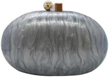 Borsa da sera in acrilico per donne con forma di conchiglia Borsa spalla crossbody borsa glitter borsa da mano in marmo