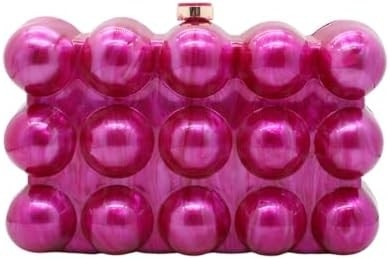 Borsa da sera in acrilico per donne con forma di conchiglia Borsa spalla crossbody borsa glitter borsa da mano in marmo