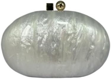 Borsa da sera in acrilico per donne con forma di conchiglia Borsa spalla crossbody borsa glitter borsa da mano in marmo