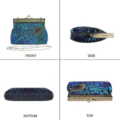 Stile vintage con perline e cuciture serale borsa festa di nozze borsa da mano borsa da manica per donne serale