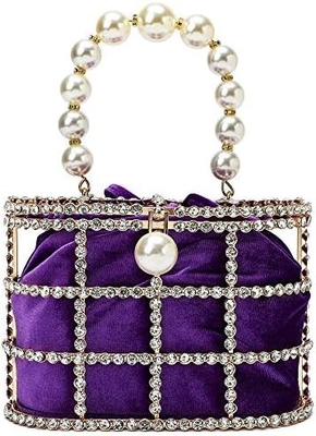 BORSA VESTERNA BORSA DI DONNA BORSA di manica con diamanti di perla per il matrimonio festa di compleanno