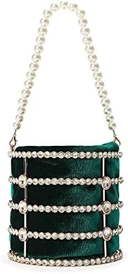 BORSA VESTERNA BORSA DI DONNA BORSA di manica con diamanti di perla per il matrimonio festa di compleanno