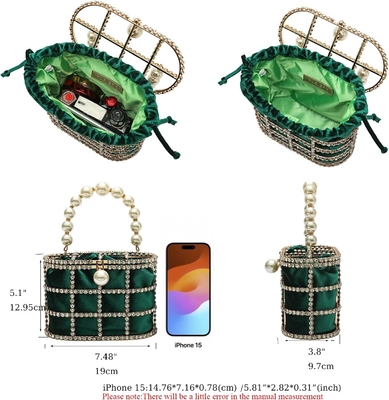 BORSA VESTERNA BORSA DI DONNA BORSA di manica con diamanti di perla per il matrimonio festa di compleanno