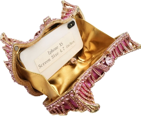 BOUTIQUE DE FGG DONNE SWAN CLUTCH Cristale Bottega di sera Bottega di nozze CENA DONNE RINESTONE MINAUDIERE Bottega di mano
