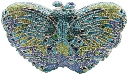UMREN DONNE ELEGANTE farfalla borse da sera di strass LUXURO CRISTAL CLUTCH Festa di nozze cocktail borsa da mano