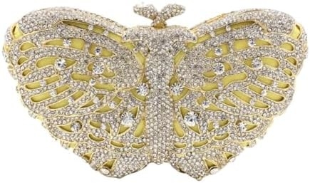 UMREN DONNE ELEGANTE farfalla borse da sera di strass LUXURO CRISTAL CLUTCH Festa di nozze cocktail borsa da mano