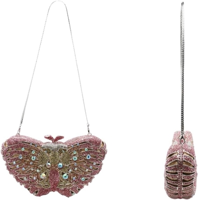 UMREN DONNE ELEGANTE farfalla borse da sera di strass LUXURO CRISTAL CLUTCH Festa di nozze cocktail borsa da mano