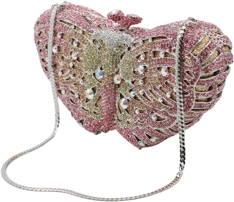 UMREN DONNE ELEGANTE farfalla borse da sera di strass LUXURO CRISTAL CLUTCH Festa di nozze cocktail borsa da mano