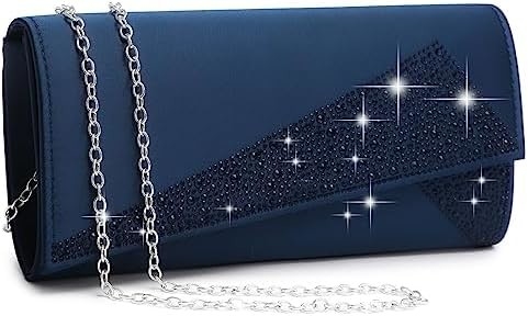 DASEIN Donna satinato Strass Clutch borse serali luccicante luccicante borsa lucida borsa da mano per la festa matrimonio cocktail ballo