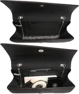 DASEIN Donna satinato Strass Clutch borse serali luccicante luccicante borsa lucida borsa da mano per la festa matrimonio cocktail ballo