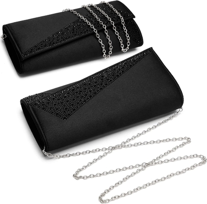 DASEIN Donna satinato Strass Clutch borse serali luccicante luccicante borsa lucida borsa da mano per la festa matrimonio cocktail ballo
