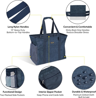 BALENA SUPREMO GRANDE BORSA CON FRAGGIO DI FARAGLIO PER LA MANAGERIA (blu, 16,5'X14'X10')