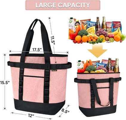 BALINE LARGE 36-CAN COOLER BAGS ISOLATO, PEVA SOFT COOLER TOTE BAG, BAG di alimentari isolati con top zippered