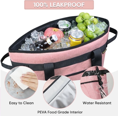 BALINE LARGE 36-CAN COOLER BAGS ISOLATO, PEVA SOFT COOLER TOTE BAG, BAG di alimentari isolati con top zippered