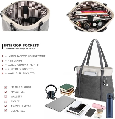 LAPTOP DOMENICA BORSA DI BORSA PER LAVORO PESO LEGGERO TASSA DI MANO