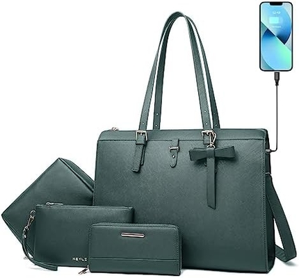 KEYLI 4PC SETS BORSA DELL'LATPUTTER PER DONNE BORSA DELL'LATPUTTER in pelle grande BORSA con porta di ricarica USB BORSA DELL'OLTRO BORSA PU