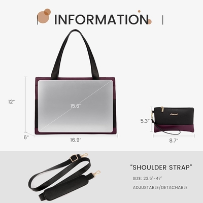 LOVEVOOK BORSA PER DONNE BORSA PER LAPPTOP PER LAVORO BORSA PROFESSIONALE in pelle BORSA IN AGUA